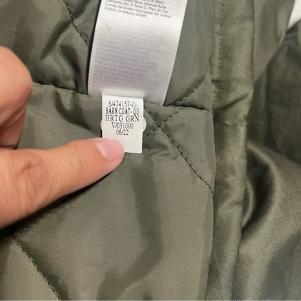 Old Navy Men’ Size Large Water-Resistant Cotton-Twill Barn Coat Olive Brown NWT